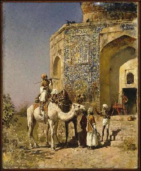 Edwin Lord Weeks Old Blue Tiled Mosque Outside of Delhi India